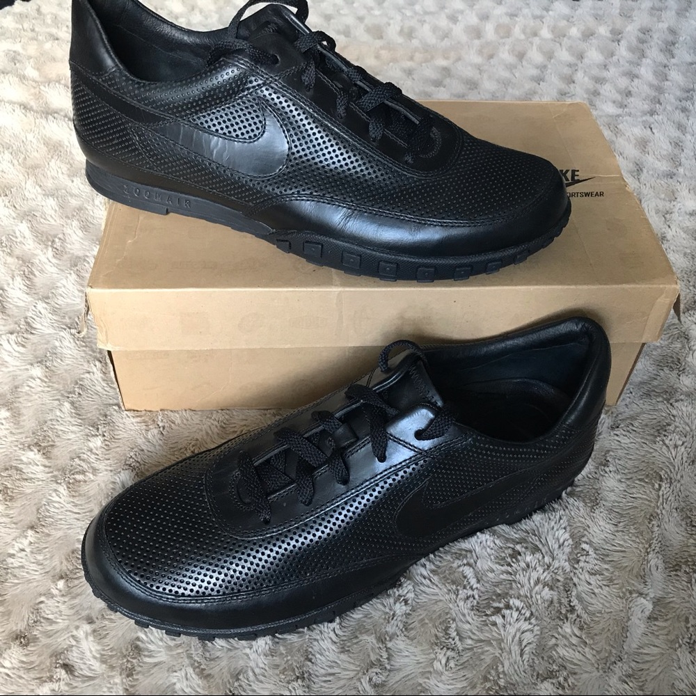 Nike zoom waffle racer III leather black 10.5